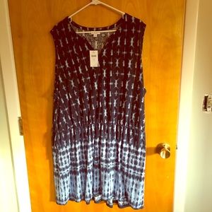 J.Jill Pure Jill Side-Tie Print Tunic 3X NWT